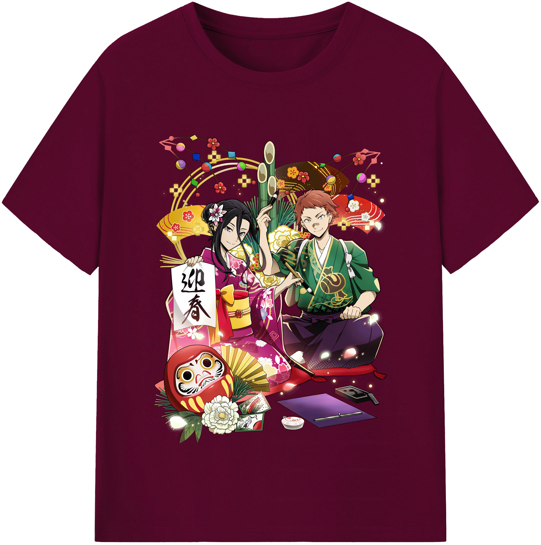 （画像用） 文豪ストレイドッグス Bungo Stray Dogs レディースカジュアルプリントTシャツ（綿100％）